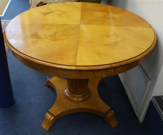 A satinwood centre table, W.90cm